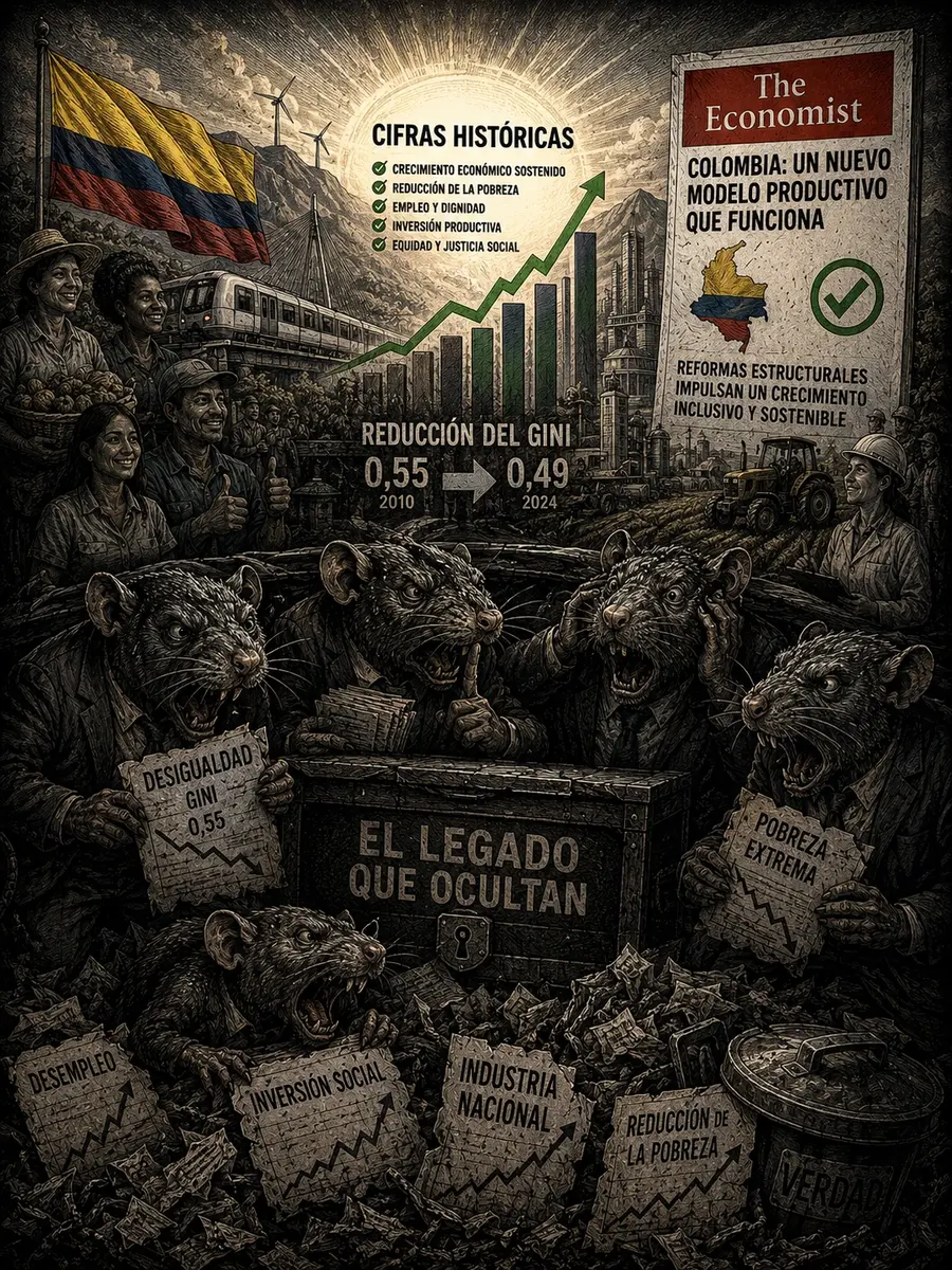 Crecimiento económico de Colombia - PIB, Gini, reducción de pobreza y aval de The Economist